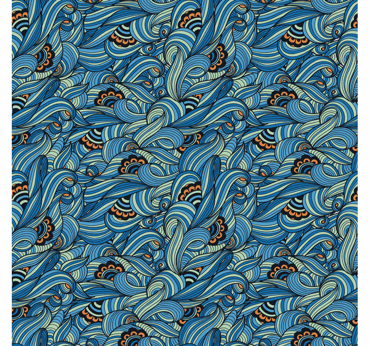 Blinds in a kitchen with paisley flower design - TenStickers