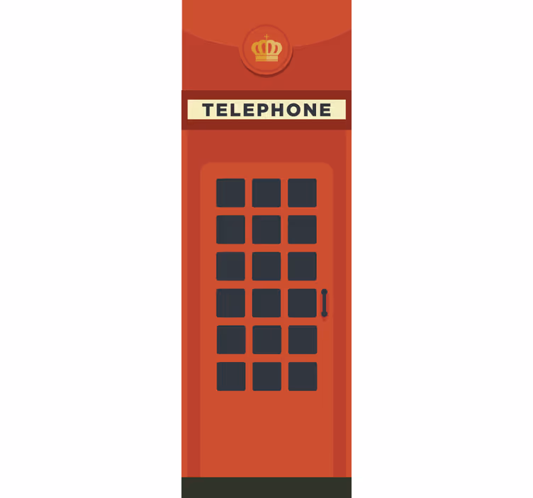 Blinds in a kitchen red uk telephone box - TenStickers