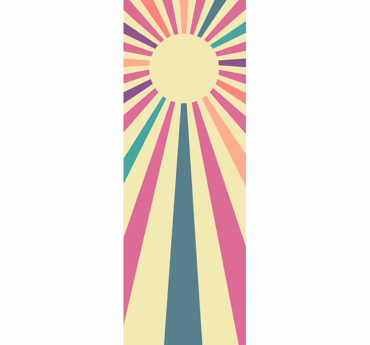 Blinds in a kitchen 70's geometric sun refrigerator - TenStickers