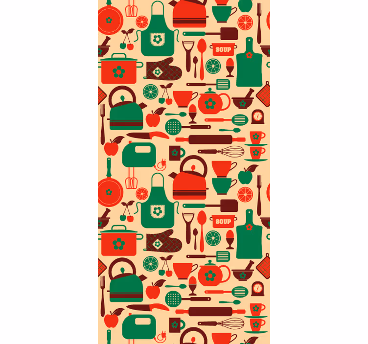 Blinds in a kitchen kitchen cabinet vinyl wrap - TenStickers