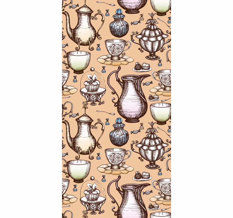 Blinds in a kitchen tea pot collection - TenStickers