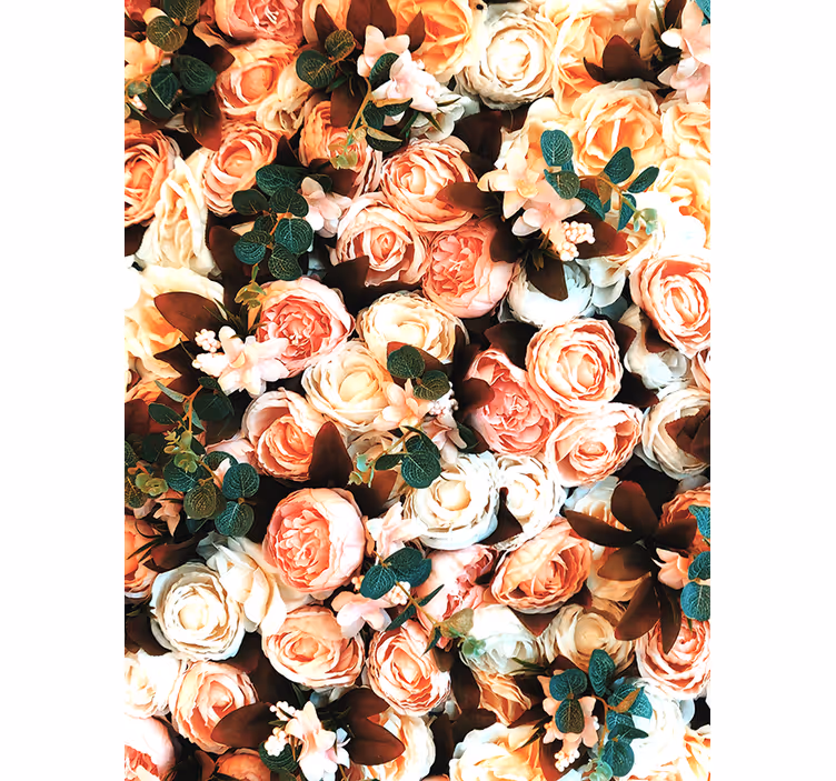 Blinds in a kitchen bouquet of roses - TenStickers