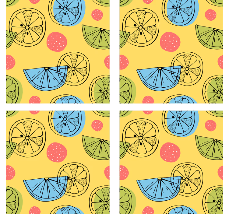 Blinds in a kitchen citrus fruits tiles - TenStickers