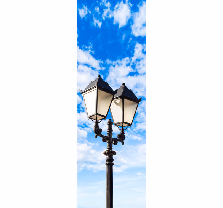 Blinds in a kitchen lanterns and clouds - TenStickers
