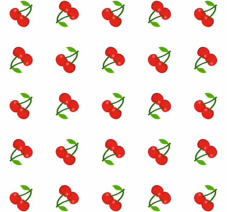 Cherry confetti blinds in a kitchen - TenStickers