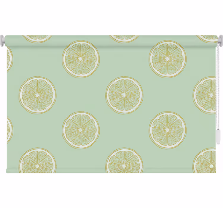 Blinds in a kitchen hand drawn lemon fridge - TenStickers