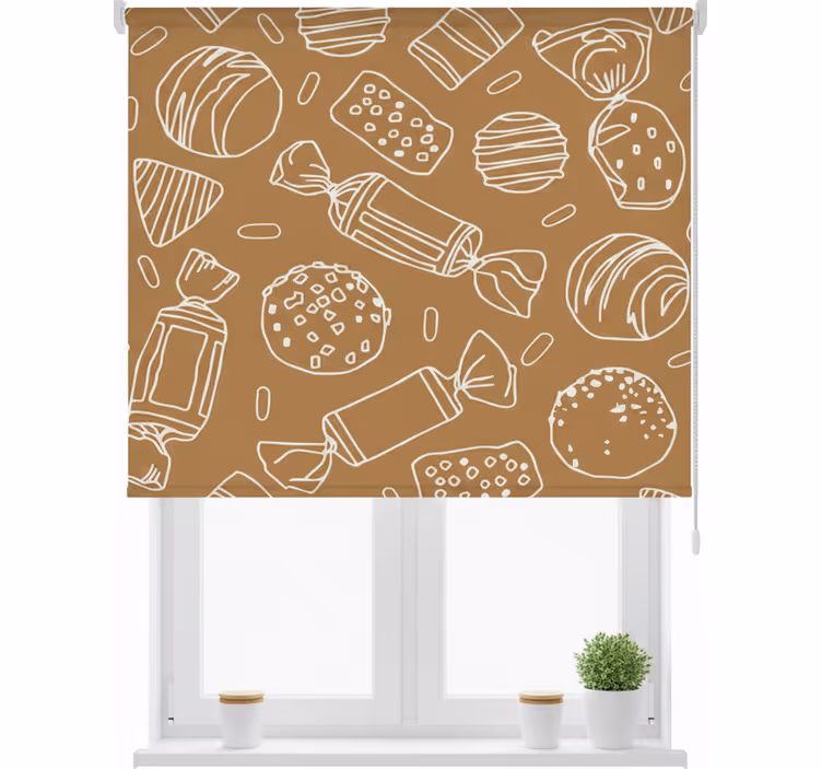 Blinds in a kitchen patron caramels - TenStickers