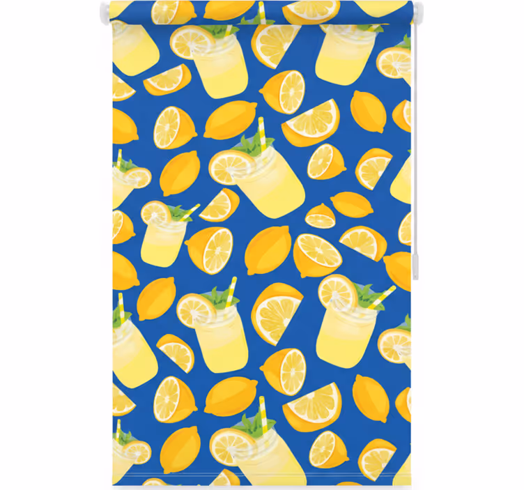 Blinds in a kitchen lemon juice refrigerator - TenStickers