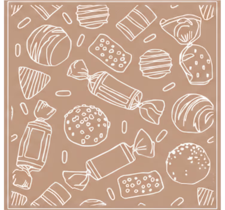 Blinds in a kitchen azulejo candies - TenStickers