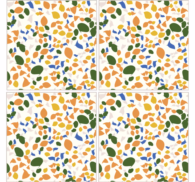 Blinds in a kitchen with terrazzo tiles - TenStickers