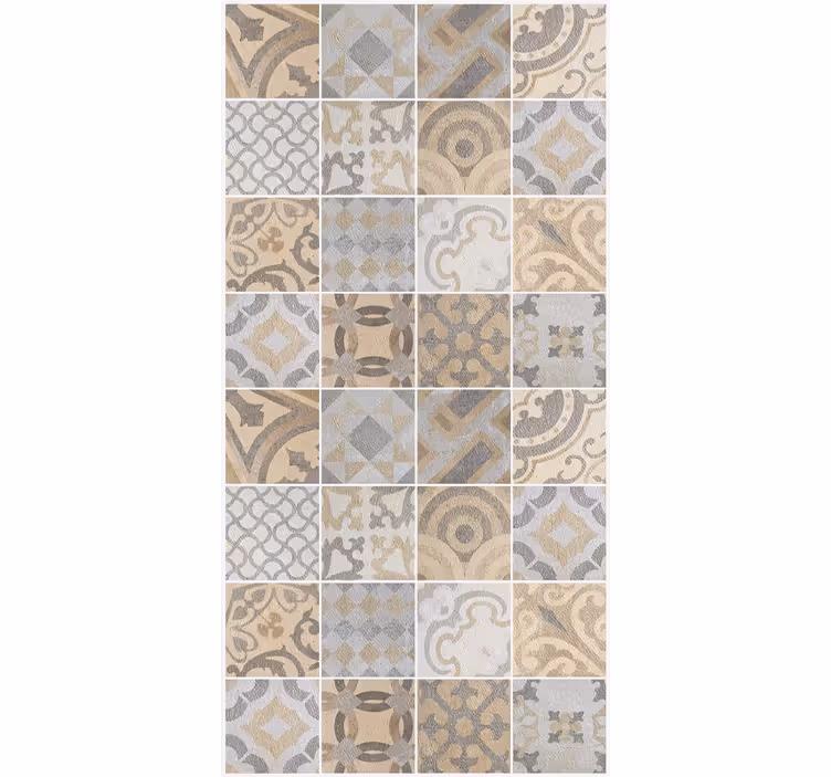 Blinds in a kitchen cement orange - TenStickers