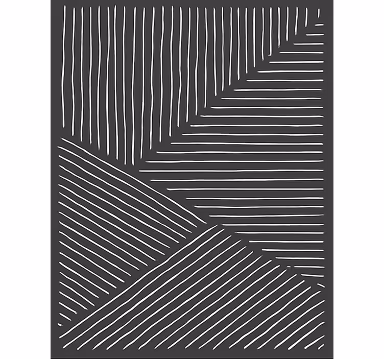 Blinds in a kitchen with white wavy lines - TenStickers