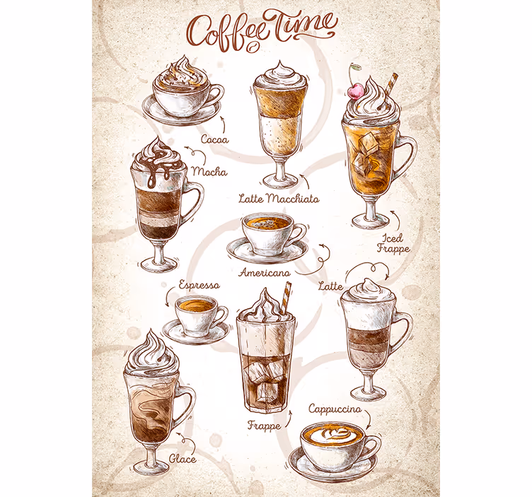 Blinds in a kitchen for coffee lovers - TenStickers