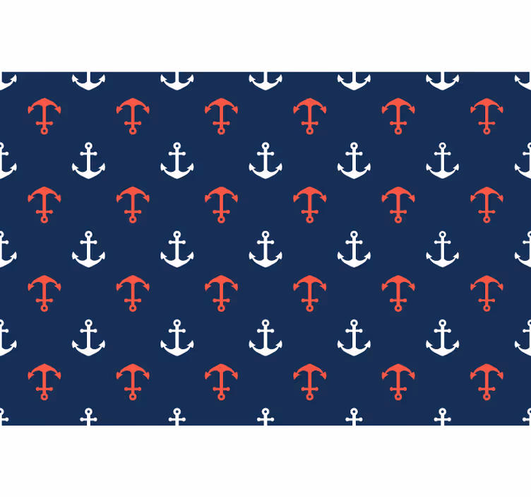 Blue blind little anchors - TenStickers