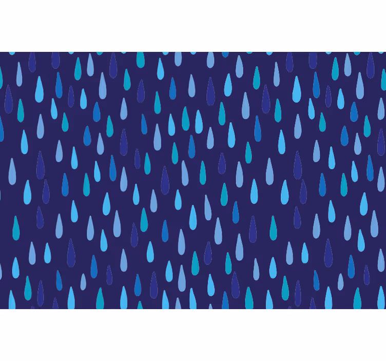 Blue blind with asymmetrical raindrop design - TenStickers