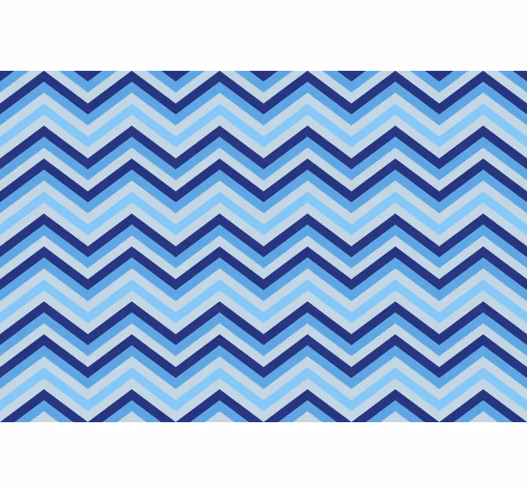 Blue blind in various blue chevron patterns - TenStickers