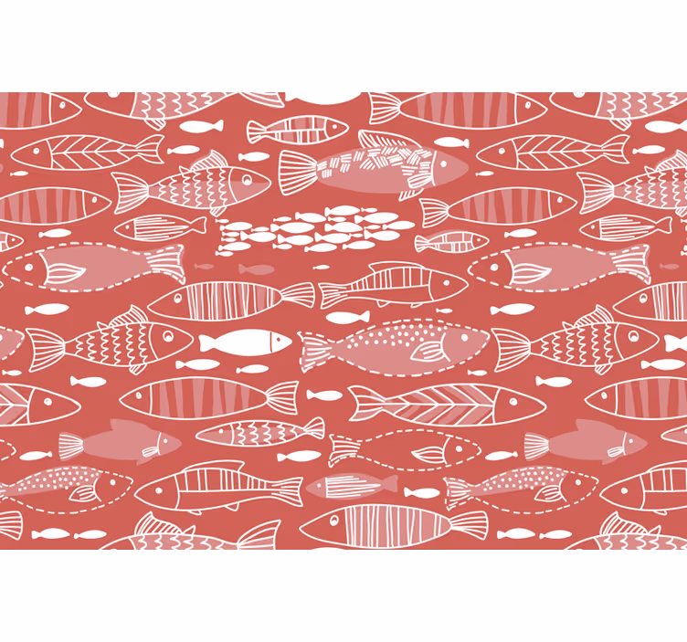 Blind red abundance of fish under the sea - TenStickers
