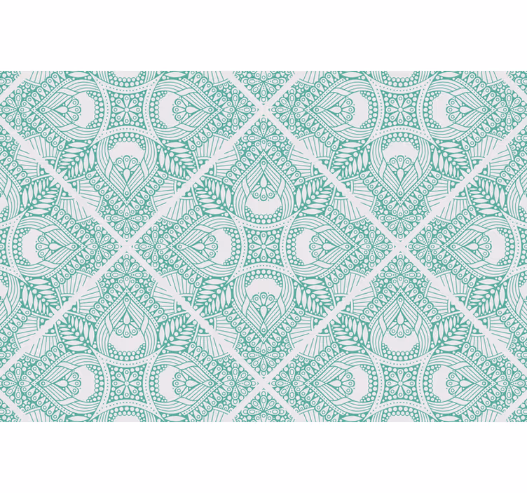 Green roller blind decorative pull tile - TenStickers