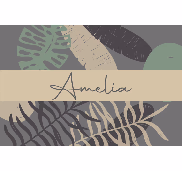Roller blind beige boho chic jungle design - TenStickers