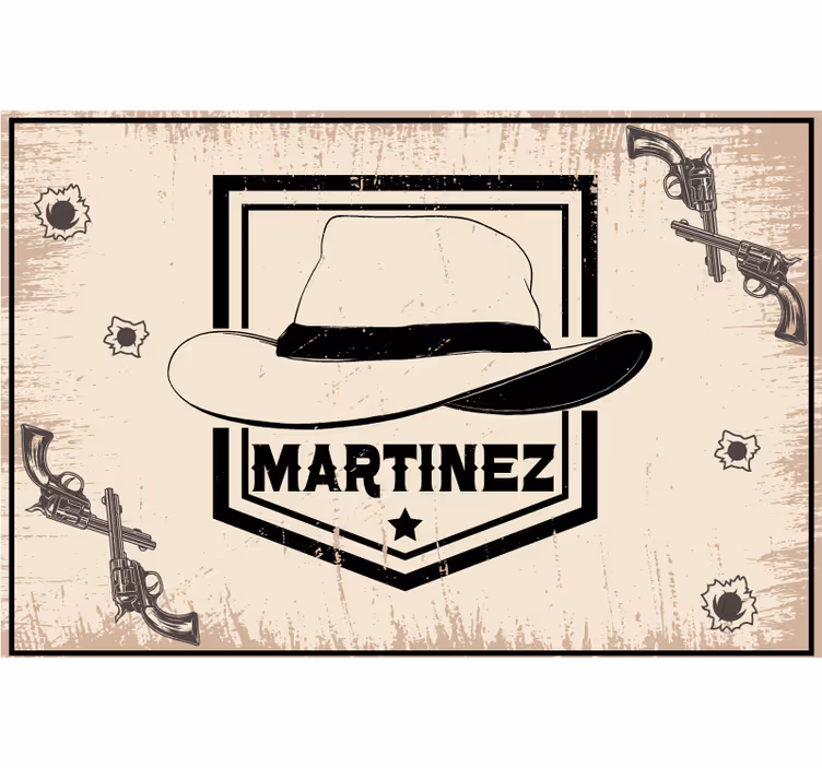 Roller blind beige cowboy hat design - TenStickers