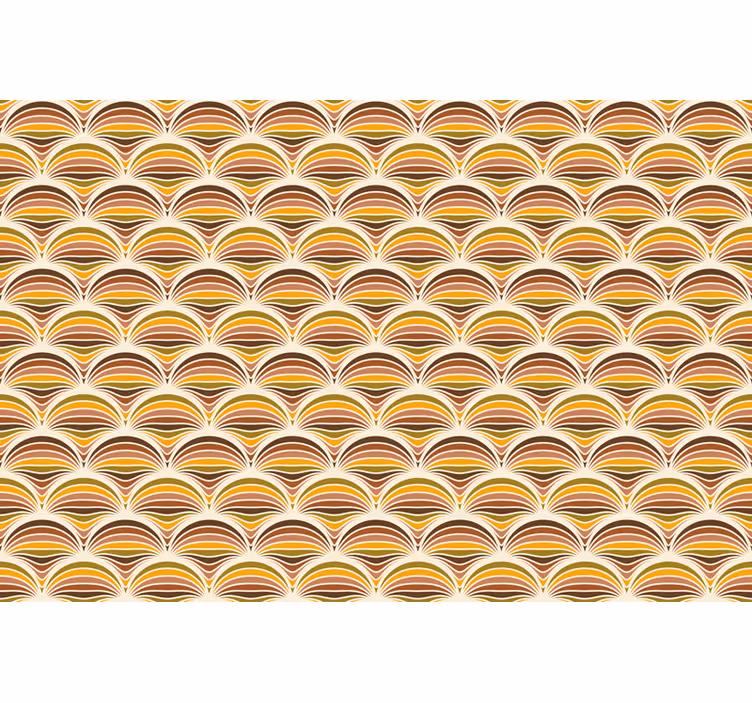 Roller blind beige 70s pattern tablecloth - TenStickers