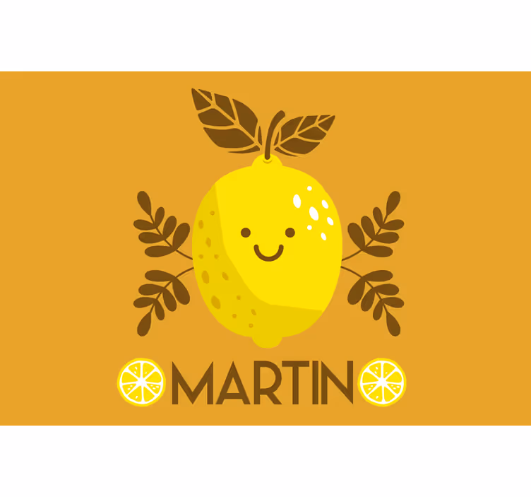 Roller blind beige smiling lemons customized - TenStickers