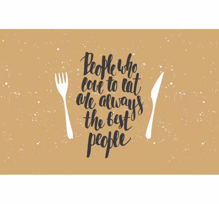 Roller blind beige food lovers are the best - TenStickers