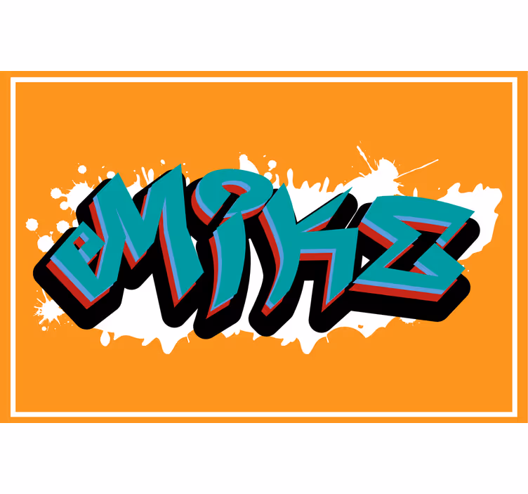 Orange blind wild style king graffiti design - TenStickers