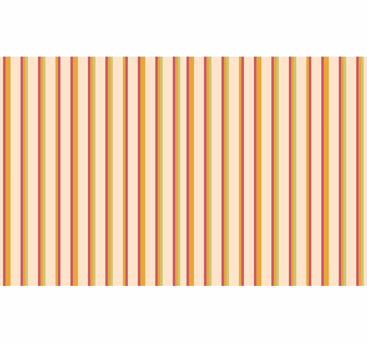 Orange blind retro pastel striped design - TenStickers