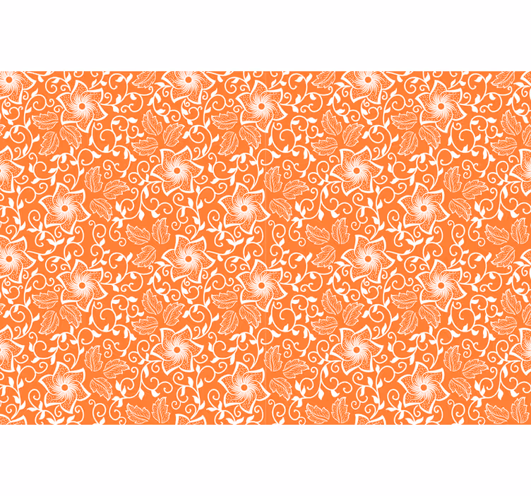 Orange blind with paisley floral design - TenStickers