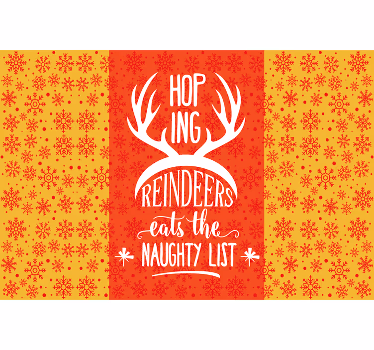 Orange blind christmas snowflakes design - TenStickers