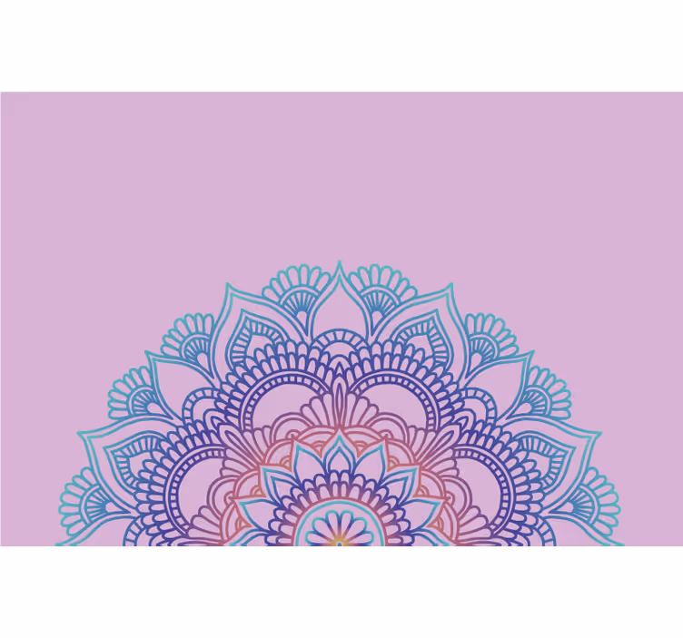 Roller blind purple half mandala design - TenStickers