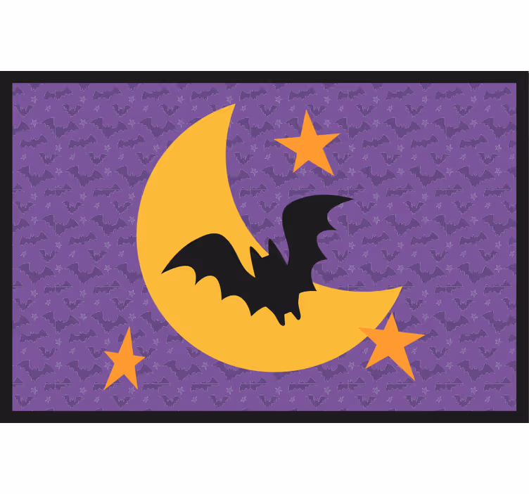 Roller blind purple moon stars and bat placemat - TenStickers