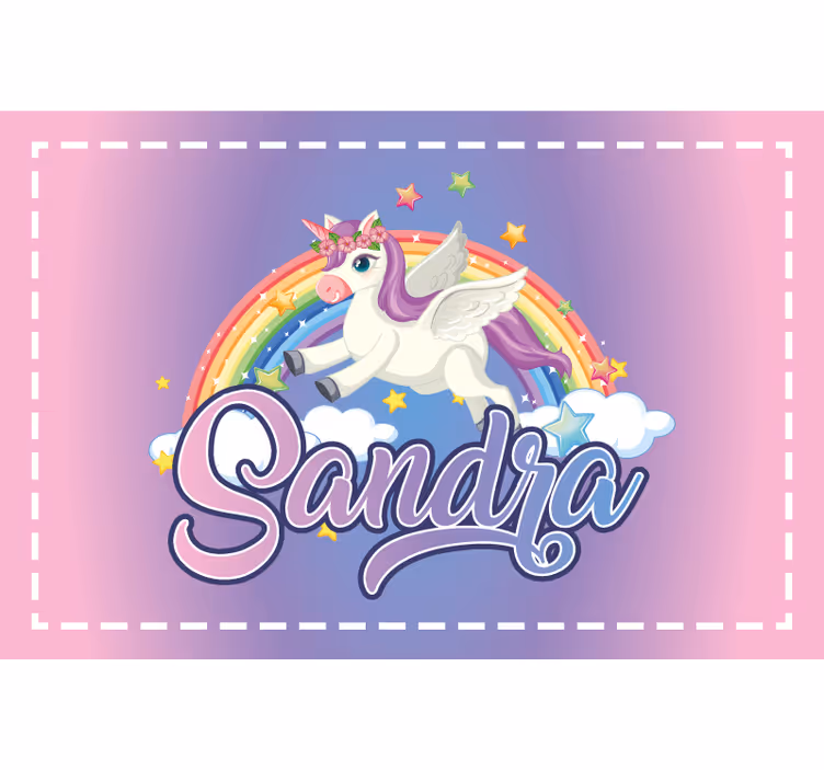 Roller blind purple beautiful unicorn customizable for kids - TenStickers