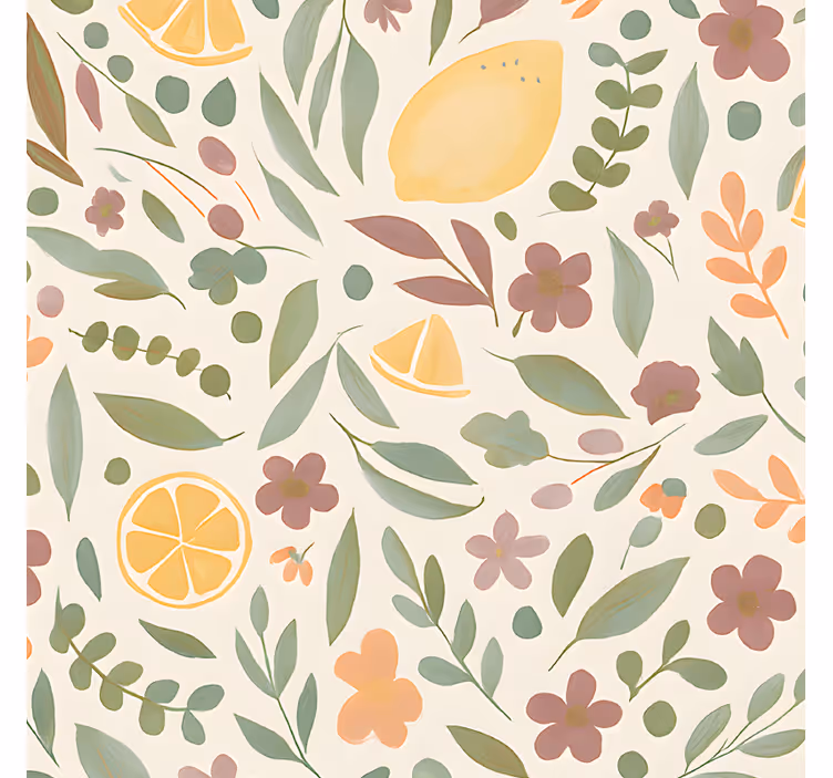Blind outdoor lemon floral pattern - TenStickers