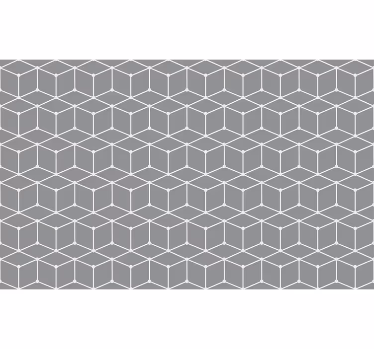 Blind outdoor white cube pattern on grey - TenStickers