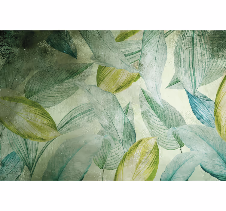 Blind outdoor tropical green leaf pattern - TenStickers