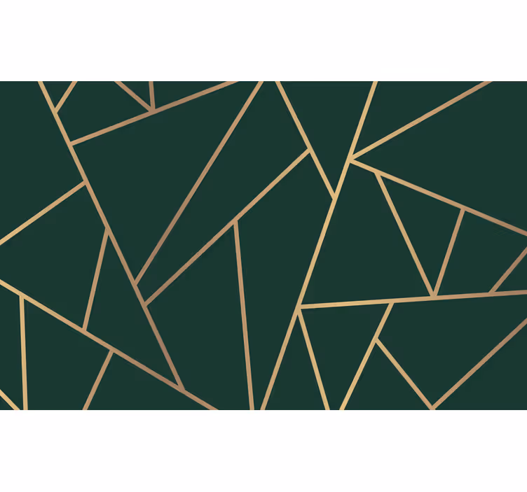 Blind outdoor golden lines on bottle green background - TenStickers