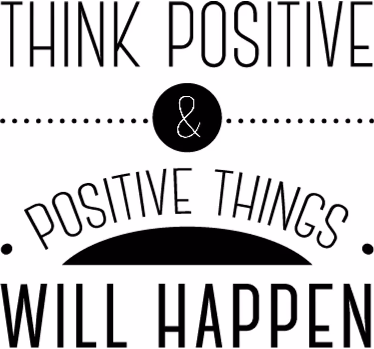 Blind office positive thinking vinyl decor - TenStickers