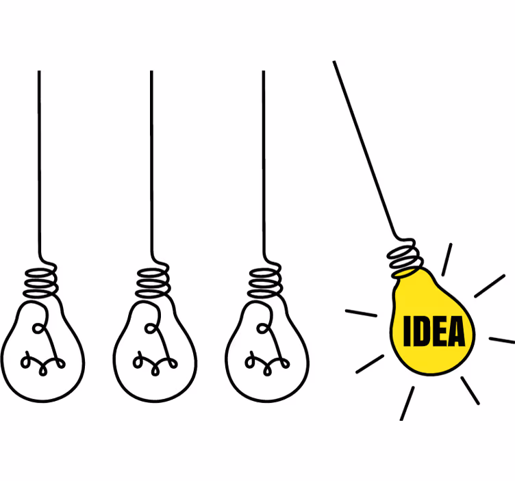 Blind office idea light bulbs - TenStickers