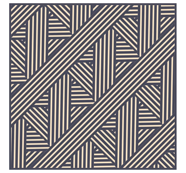 Blind office white and beige blue striped rug - TenStickers