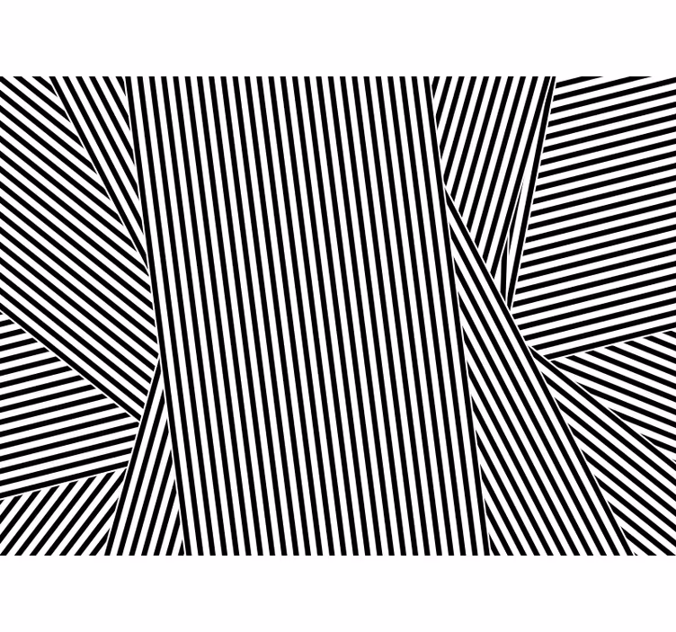 Blind office black and white striped rug - TenStickers