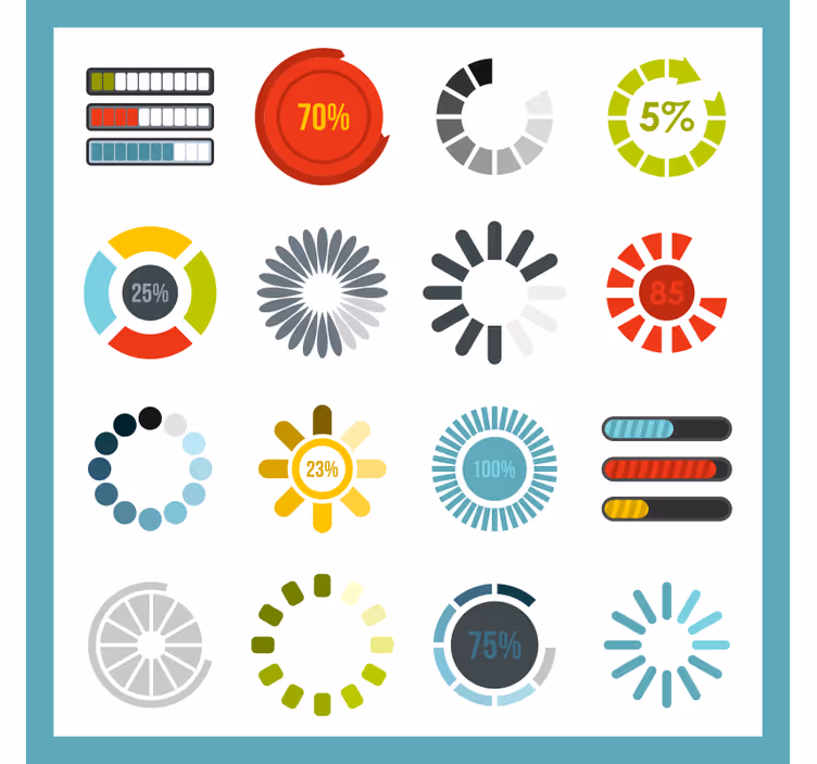 Blind office loading indicators - TenStickers