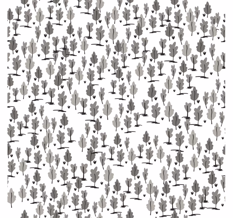 Living room blind little trees kinfolk design - TenStickers
