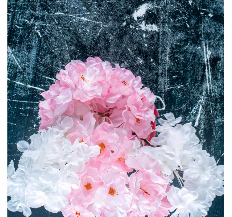 Pink artistic flower shabby chic living room blind - TenStickers