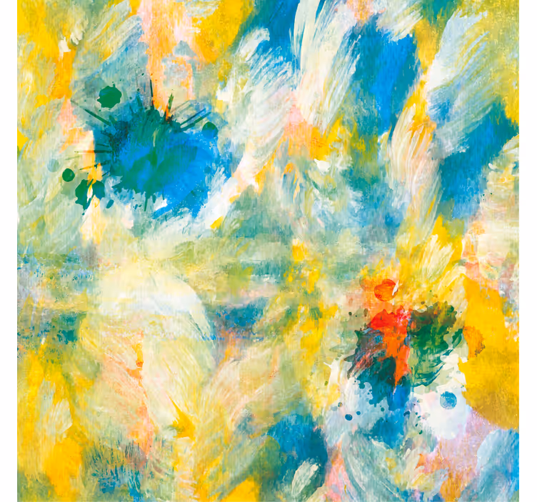 Colorful abstract paint splashes living room blind - TenStickers