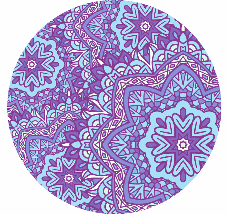 Blue and purple mandala bedroom blind - TenStickers