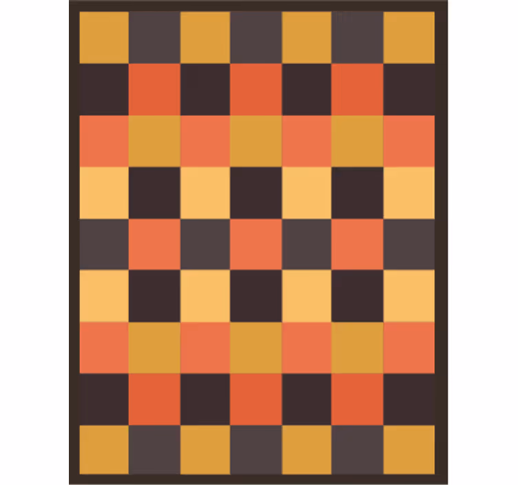 Bedroom blind with multicolor square pattern - TenStickers