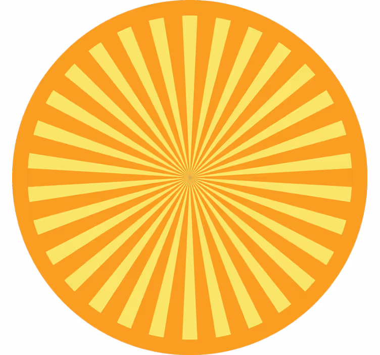 Abstract sunset with orange tones bedroom blind - TenStickers