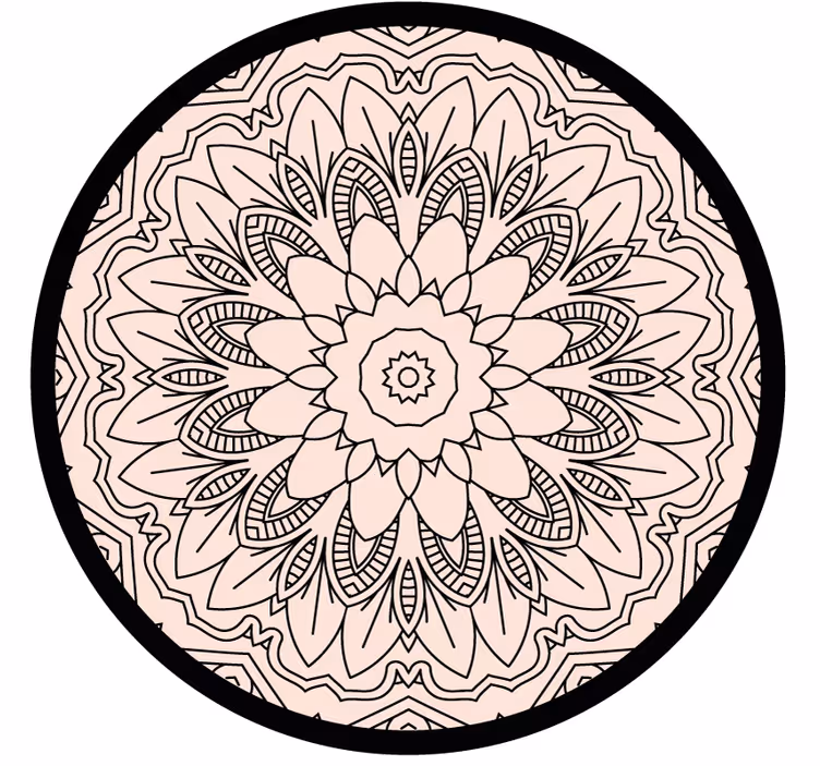 Bedroom blind visual effect round rug - TenStickers